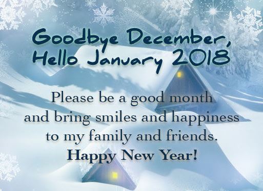 Goodbye December Hello January 2018 Image Picture
