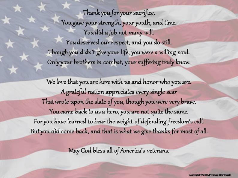 Best Memorial Day Poems Thank You for your Sacrifice - May God Bless America's Veterans