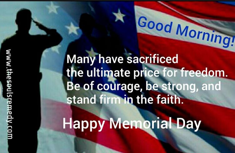 Good Morning Happy Memorial Day Images with Quotes