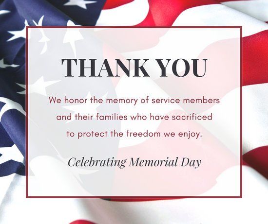 Celebrating Memorial Day - Happy Memorial Day Thank You Quotes