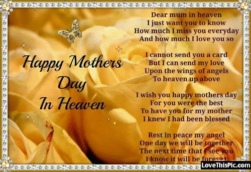 Happy Mothers Day In Heaven GIF Image