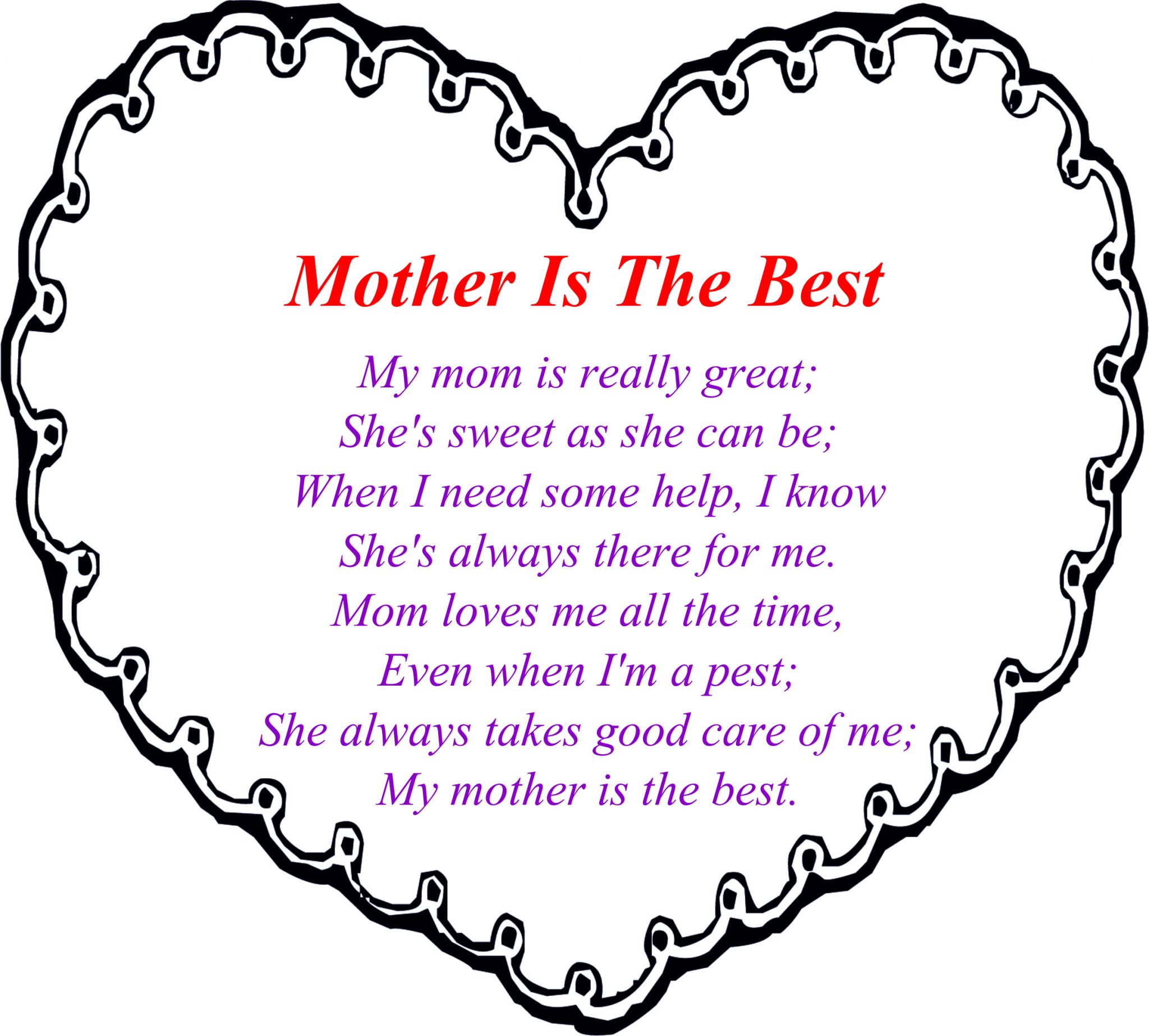Happy Mothers Day Poems from Kids Daughter