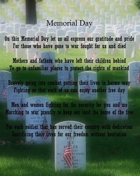 Remember and Honor the Fallen Poems Memorial Day