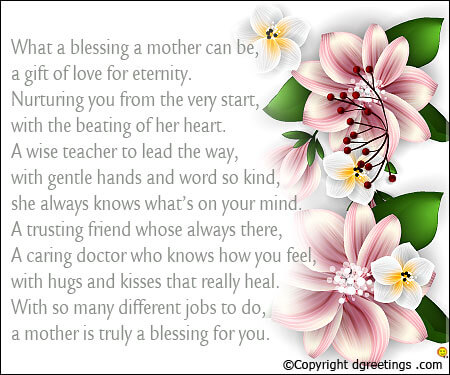 Poem Cards Mothers Day Poems