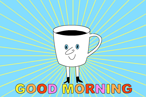 Good Morning GIF Coffee Dancing Image Picture for Facebook Twitter Pinterest and Tumblr