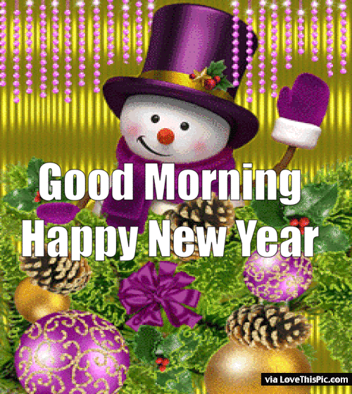 Animated Good Morning Happy New Year Quotes Images