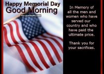 Thank you for your sacrifices Memorial Day Good Morning Quotes Pictures