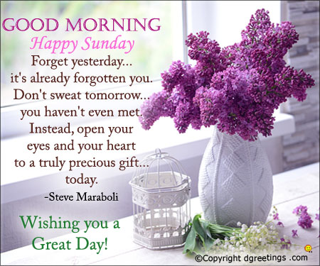 Good Morning Happy Sunday Wishing you a Great Day Wishes Messages Images