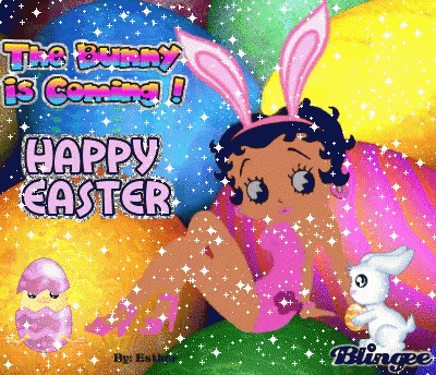 The Bunny is Coming Happy Easter GIF Image